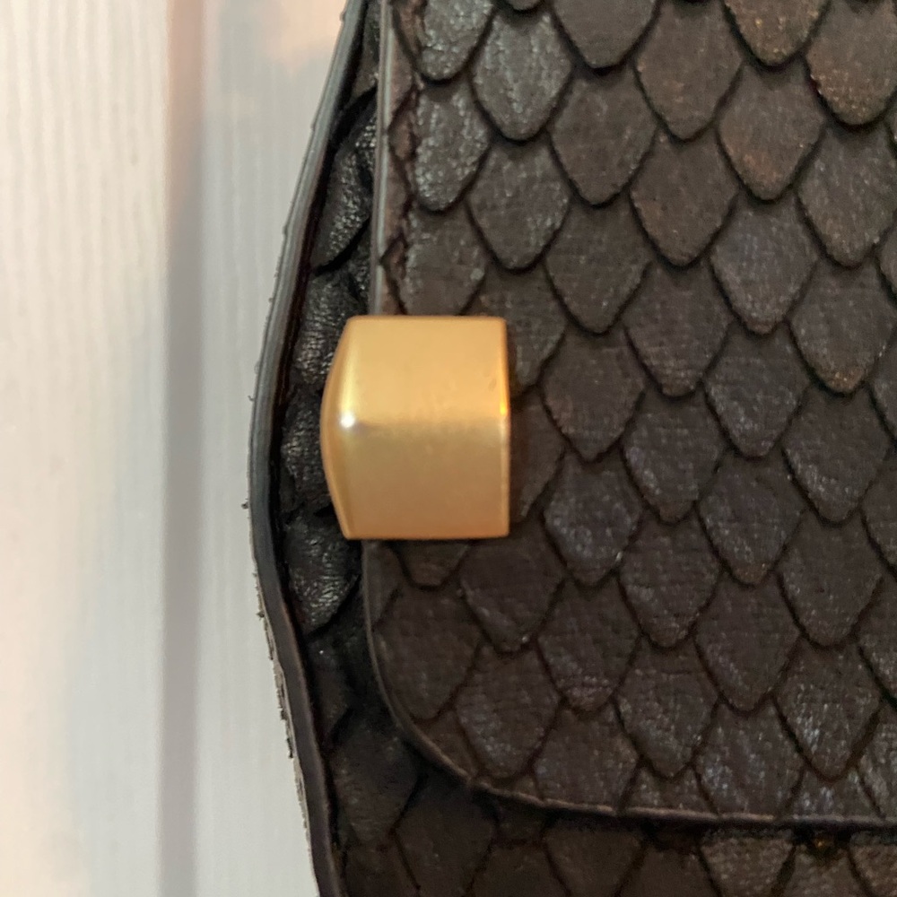 Celine Dion Octave Leather Crossbody Flip-lock Clasp Closure Model: CBY 5389 - Picture 7 of 11
